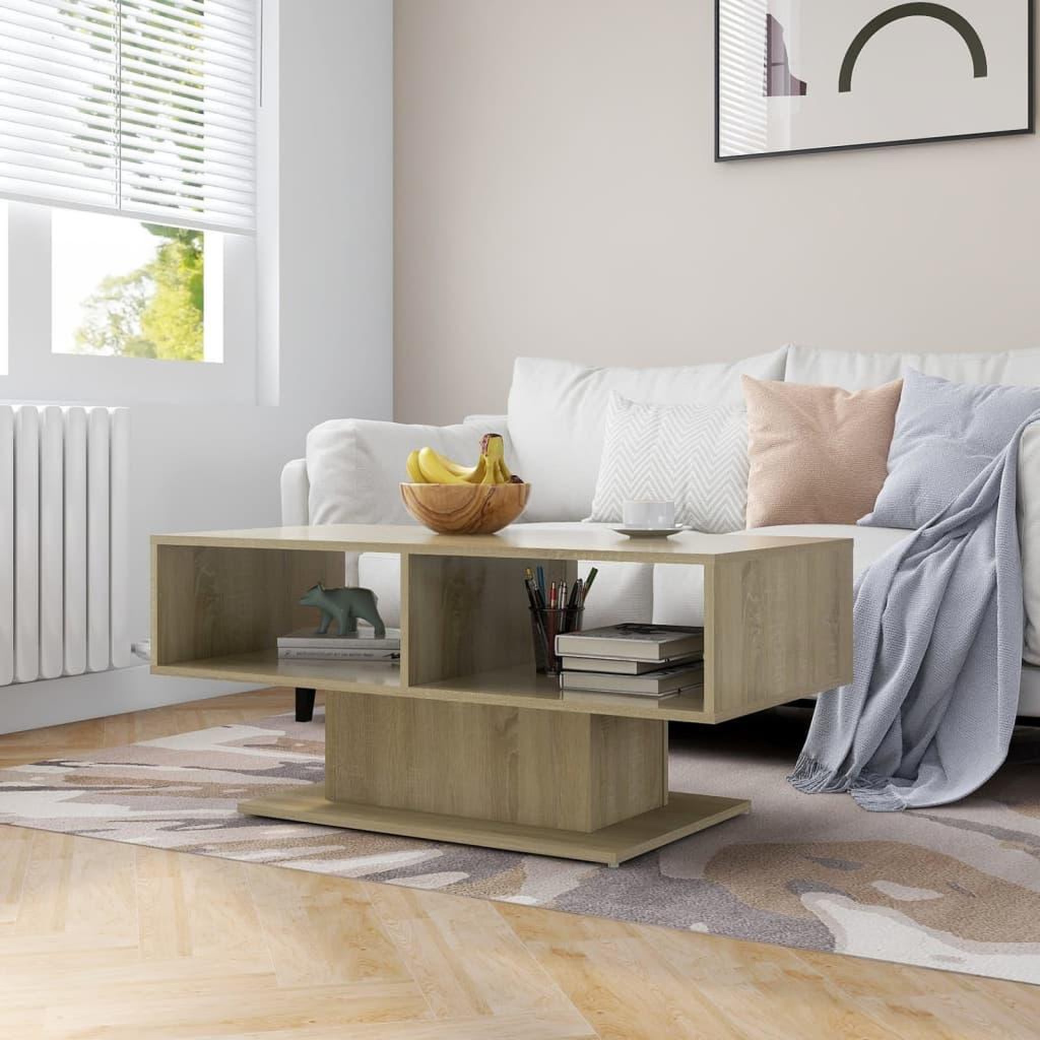 VIDAXL Table basse chene sonoma 103,5x50x44,5 cm bois d'ingenierie