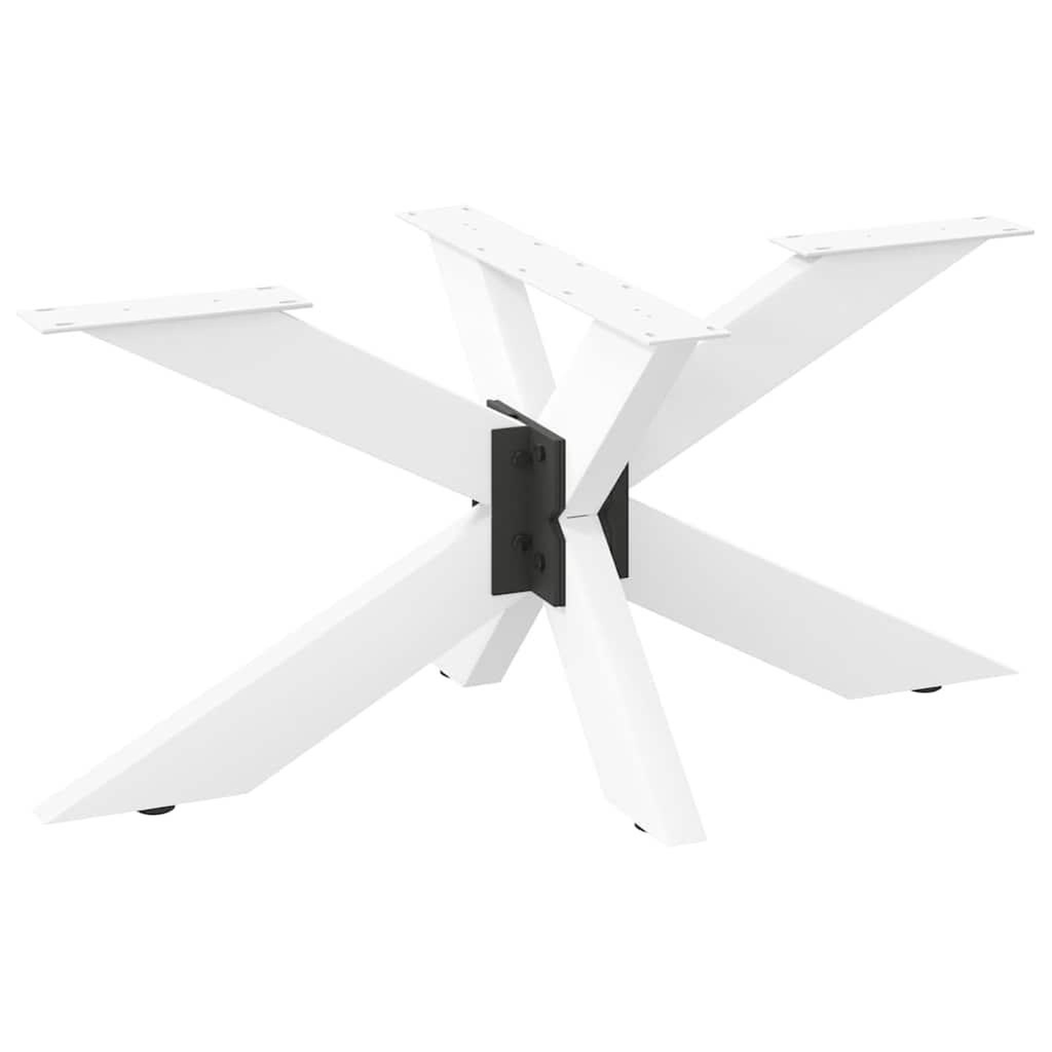 VIDAXL Pied de table basse forme d'araignee blanc 98x58x(42-43) cm