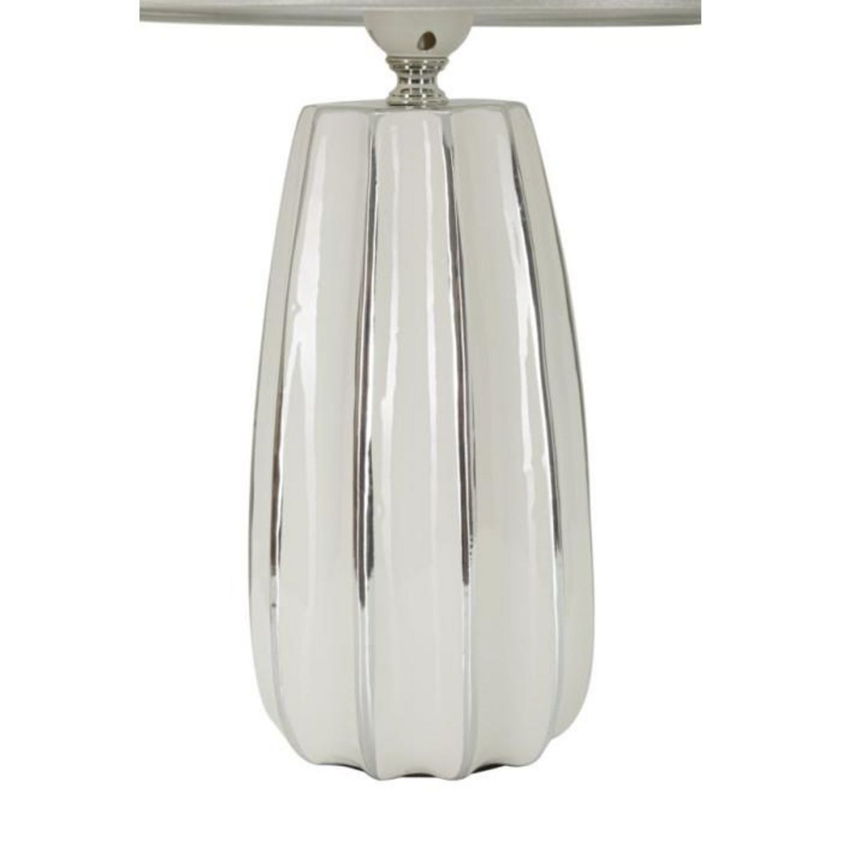 Paris Prix Lampe à Poser en Céramique  Emmi  45cm Argent & Blanc