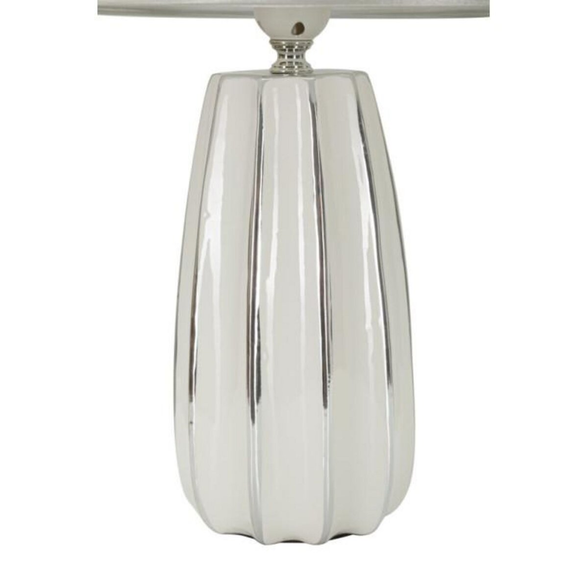 Paris Prix Lampe à Poser en Céramique  Emmi  45cm Argent & Blanc