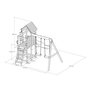 Voir la diapositive 4 : Axi House Portique Moos 2 balançoires + échelle toboggan violet