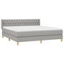 Voir la diapositive 3 : VIDAXL Sommier a lattes de lit avec matelas Gris clair 180x200cm Tissu