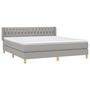 Voir la diapositive 3 : VIDAXL Sommier a lattes de lit avec matelas Gris clair 180x200cm Tissu