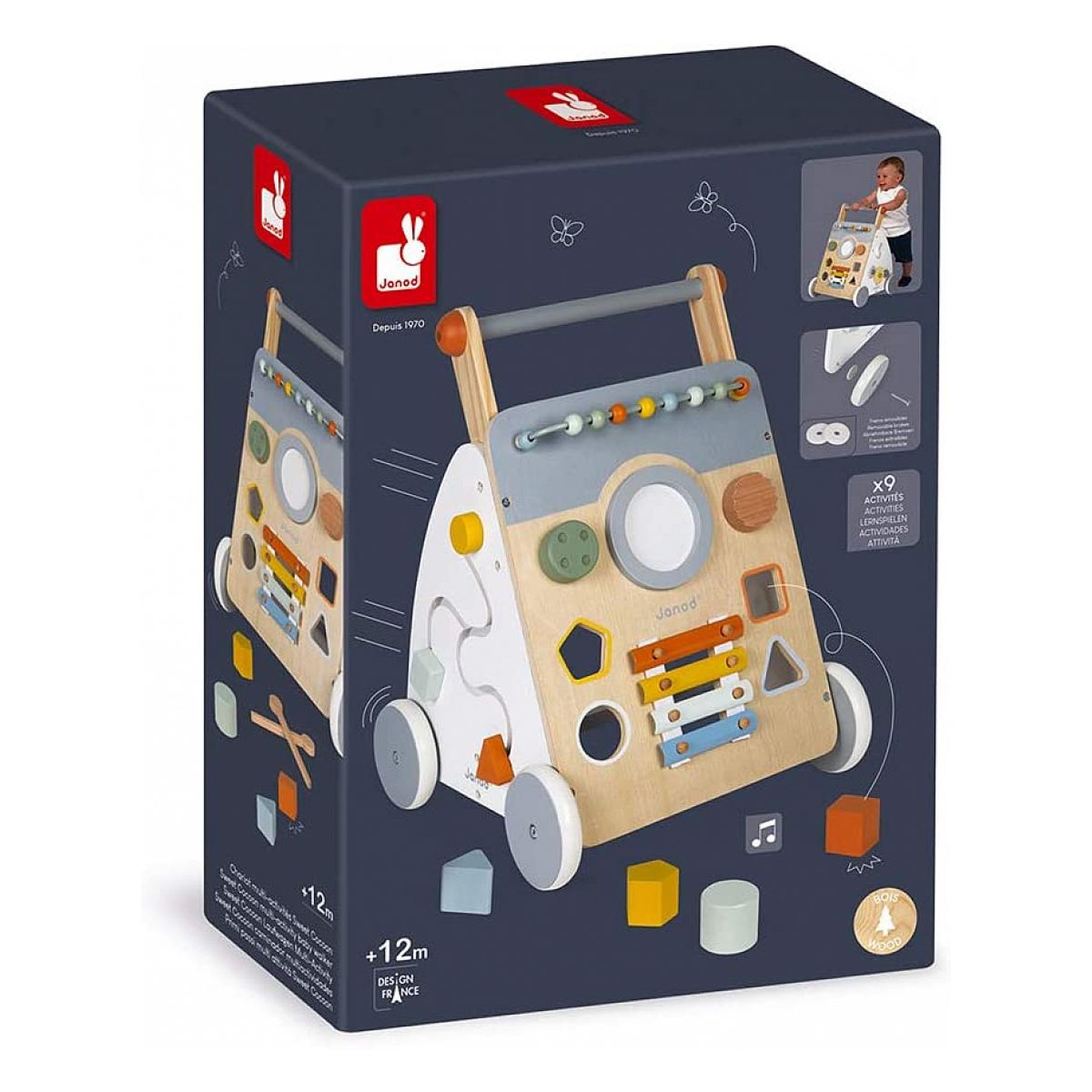 Voir la diapositive 3 : Juratoys-Janod Chariot multiactivites sweet cocoon