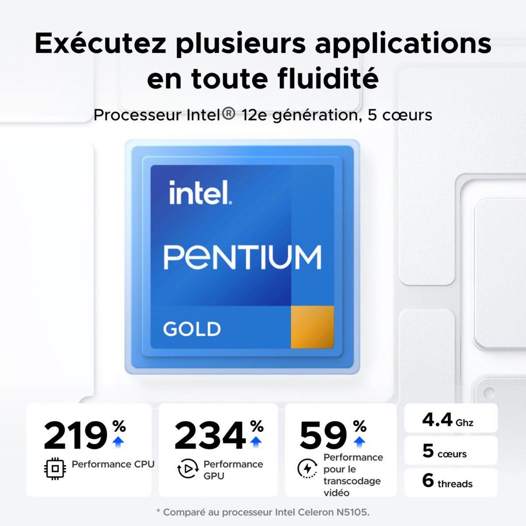 Voir la diapositive 5 : UGREEN Serveur NAS 4 baies DX4800 Plus Gris anodisé