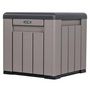 Voir la diapositive 2 : LIFETIME Coffre de rangement jardin - Imitation bois - 0,13 m3