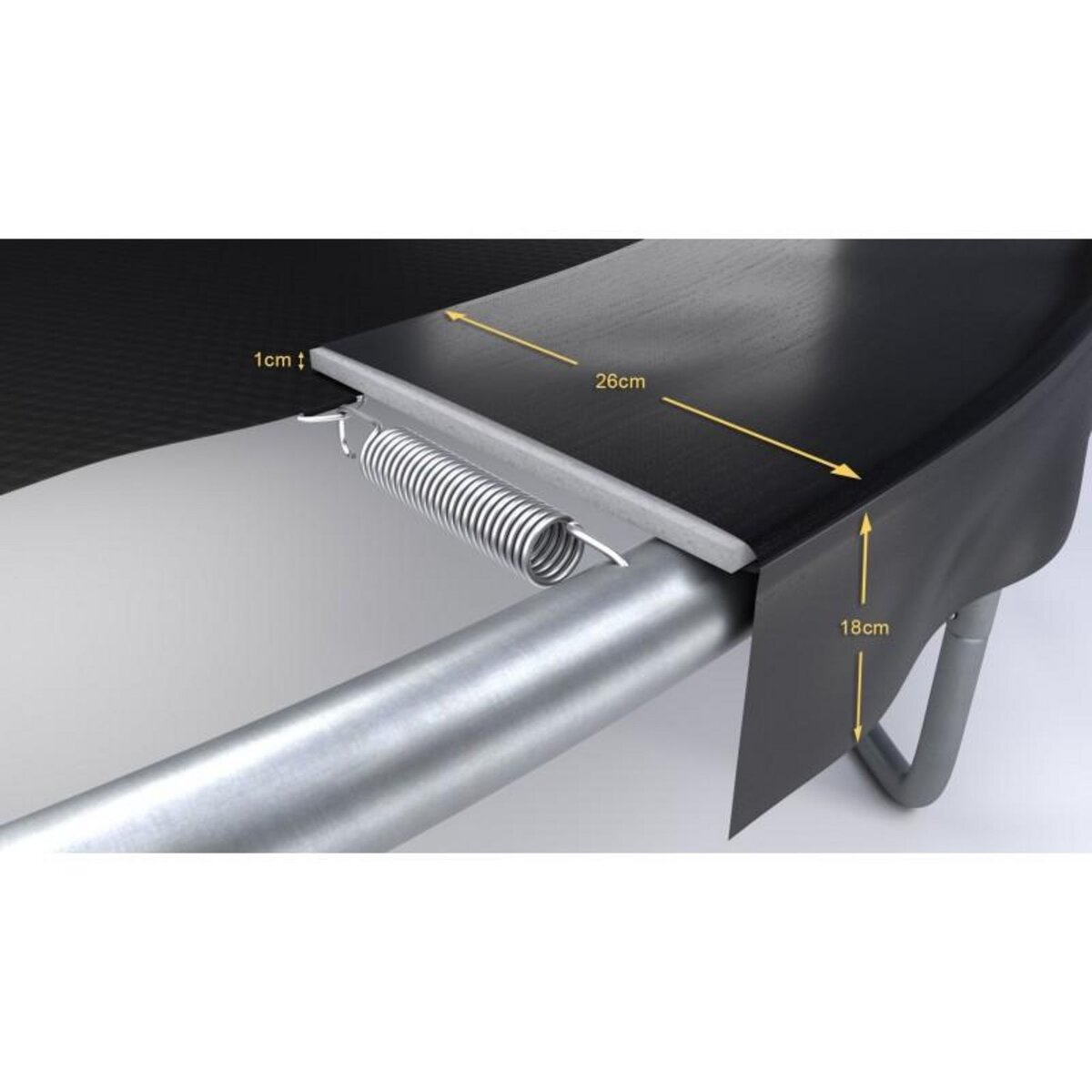 JUMP4FUN Coussin de protection des ressorts pour Trampoline 6FT ø185cm Universel Classique