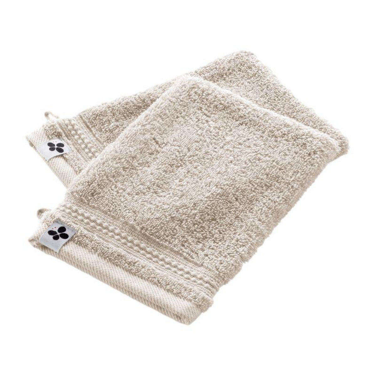 L EFFET PAPILLON Lot de 2 gants de toilette  Garance  15 x 21 cm / 100% Coton Bio / 600 gr/m² l'Effet Papillon -  - Lot de 2 Gants de toilette 15 x 21 cm