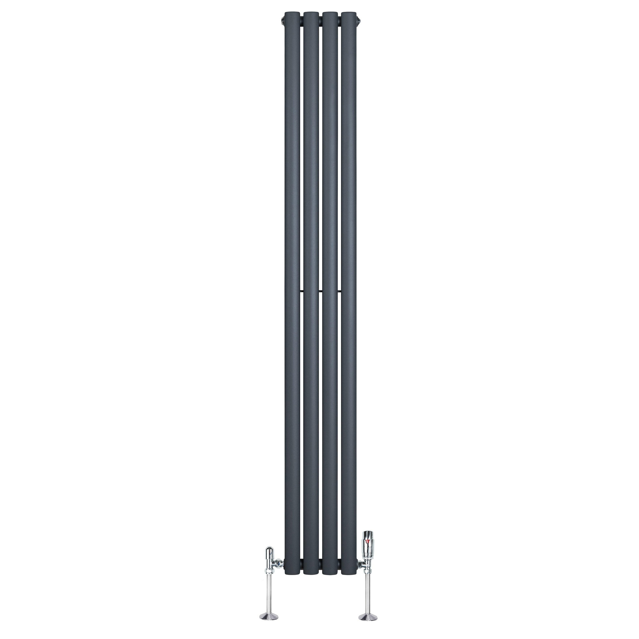 Voir la diapositive 2 : MONSTERSHOP Radiateur à colonnes ovales & vannes, 1 panneau - 1800 x 240 mm