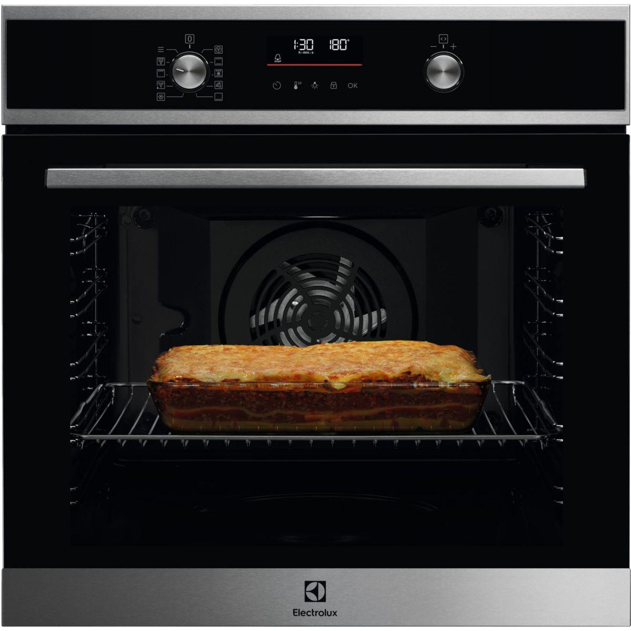 ELECTROLUX Four encastrable eof6p46vx0 pyrolyse chaleur tournante 72l noir et inox