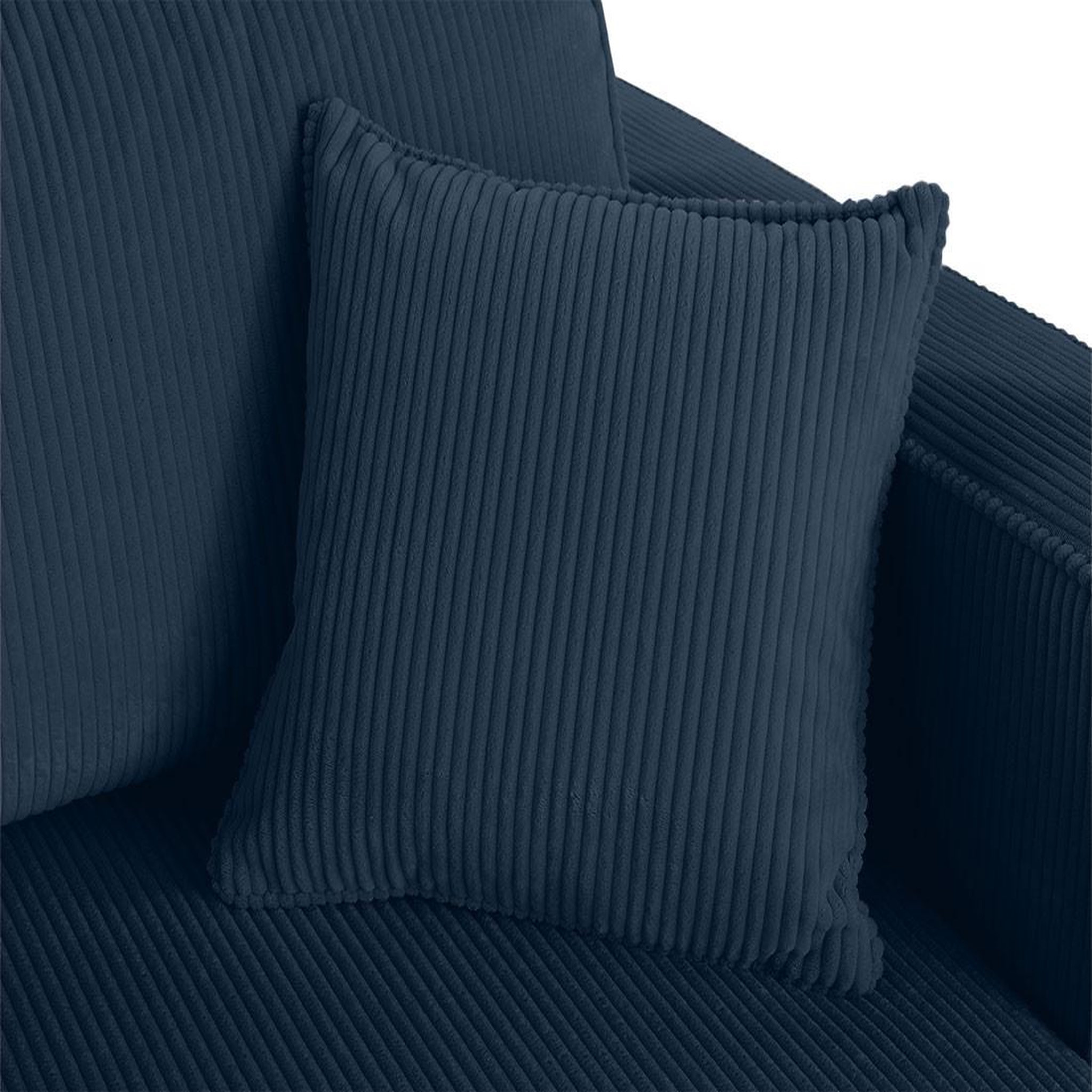 Voir la diapositive 5 : BEST MOBILIER Topaze - canapé droit 4 places avec double méridienne - assise profonde - en velours côtelé