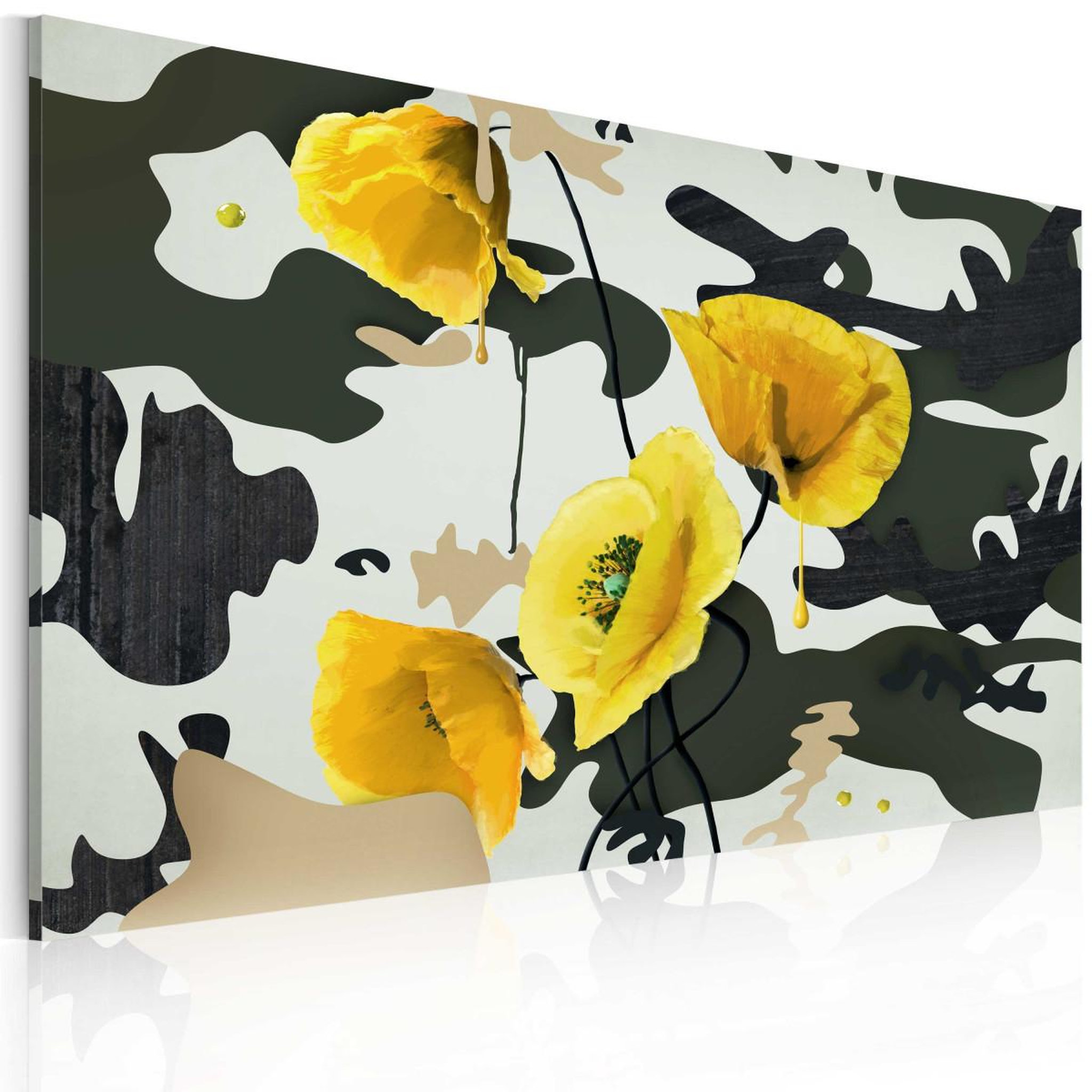 Voir la diapositive 1 : Paris Prix Tableau imprimé  coquelicots peints
