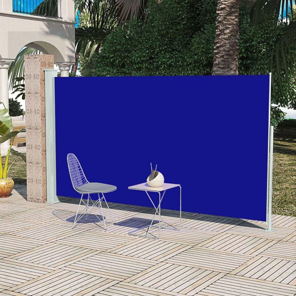 VIDAXL Auvent lateral de patio 160x300 cm Bleu