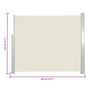 Voir la diapositive 5 : VIDAXL Auvent lateral retractable 120 x 300 cm Blanc casse