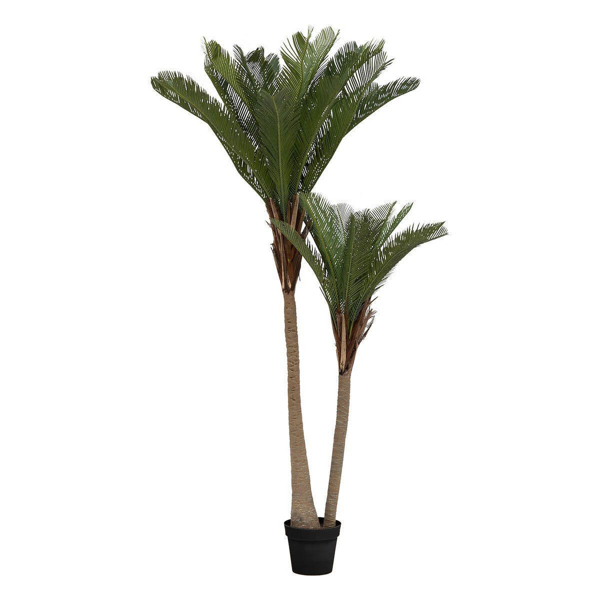 Voir la diapositive 1 : ATMOSPHERA Palmier artificiel 2 troncs  tropical boudoir  180cm vert