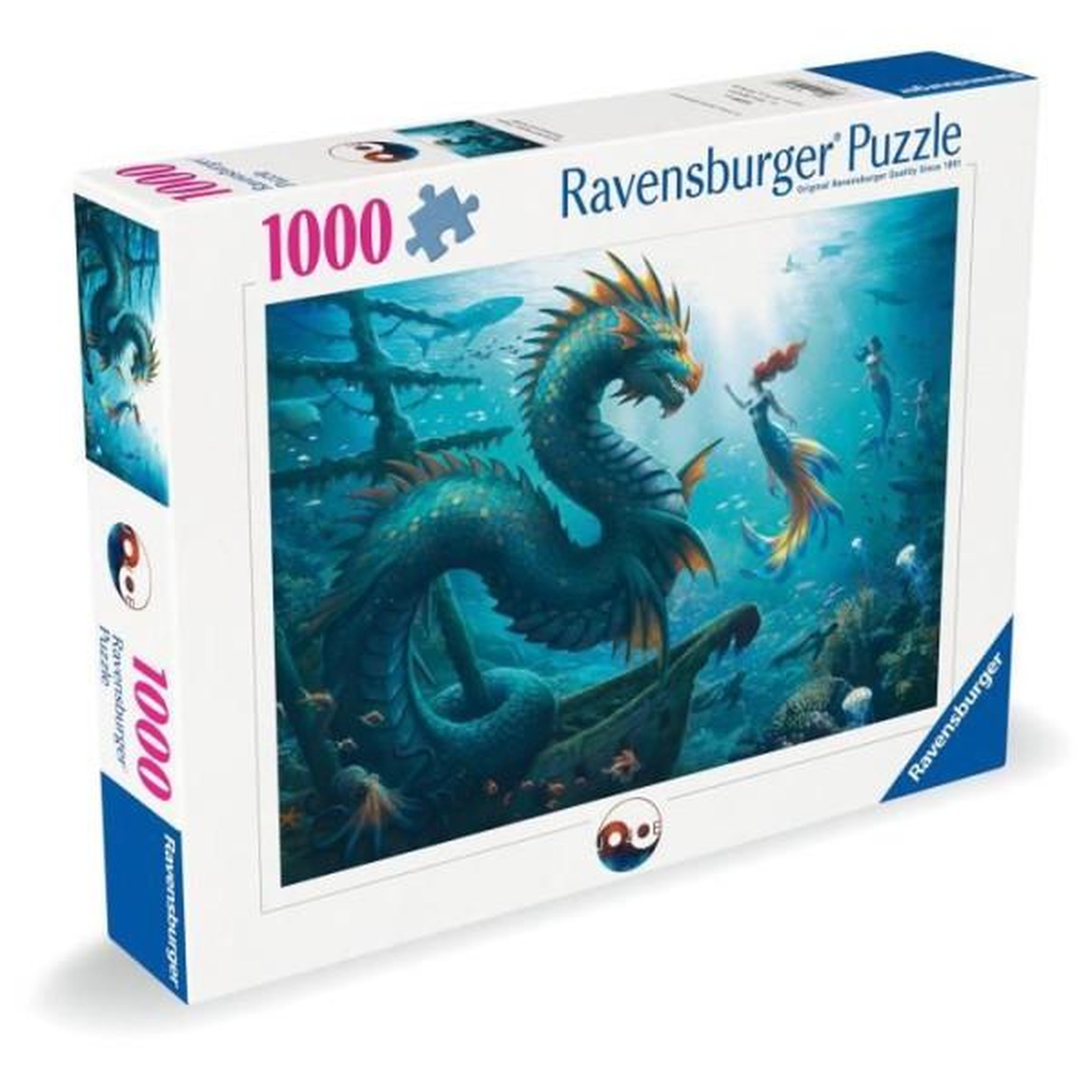 Voir la diapositive 6 : RAVENSBURGER Puzzle 1000 pieces dragon, sirene et tortues des profondeurs, des 14 ans, monstre, 12001434, ravensburger