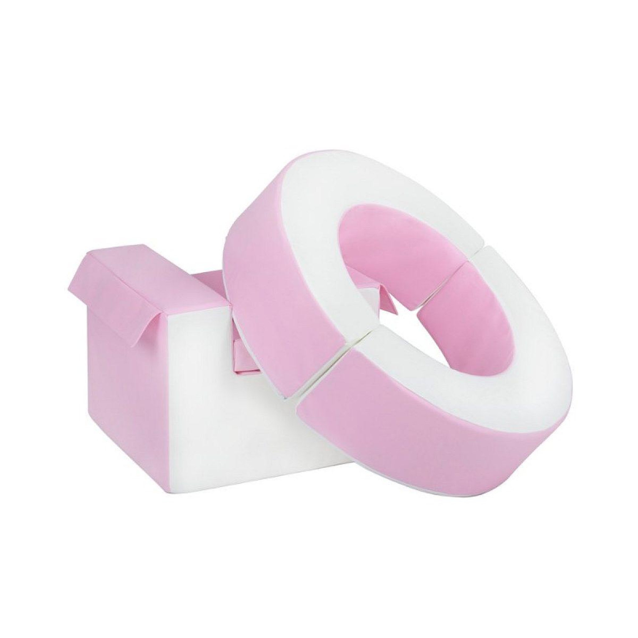 Voir la diapositive 3 : VELINDA Ensemble de cerceaux 3 blocs blanc rose pastel