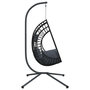 Voir la diapositive 5 : VIDAXL Chaise suspendue œuf support anthracite rotin et acier