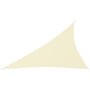 VIDAXL Voile de parasol Tissu Oxford triangulaire 4x5x6,4 m Creme