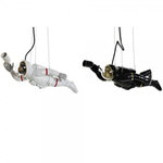 MARKET24 Suspension DKD Home Decor Noir Blanc Résine 220 V 50 W (46 x 14.5 x 20 cm) (2 pcs)