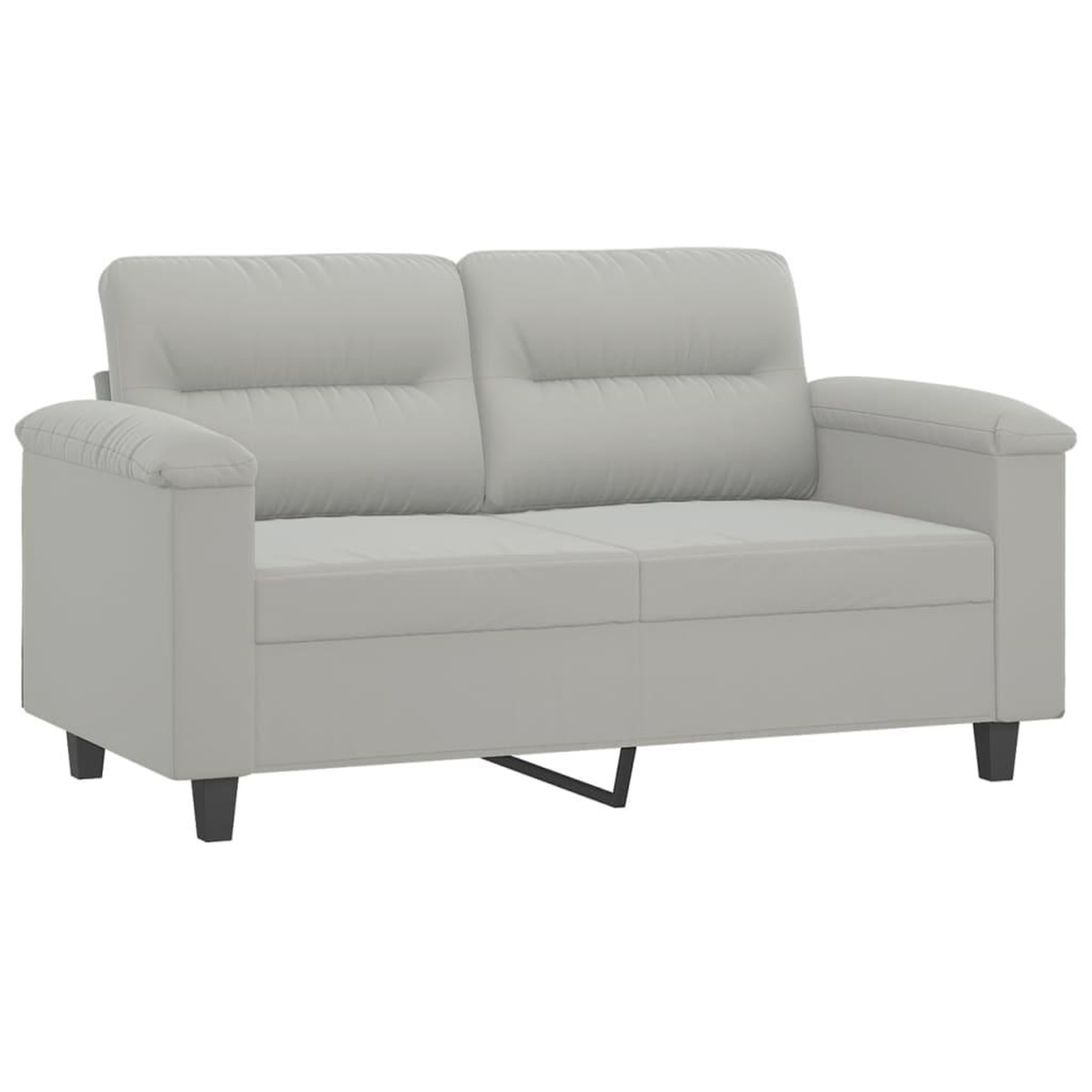 Voir la diapositive 4 : VIDAXL Ensemble de canapes 3 pcs coussins gris clair tissu microfibre