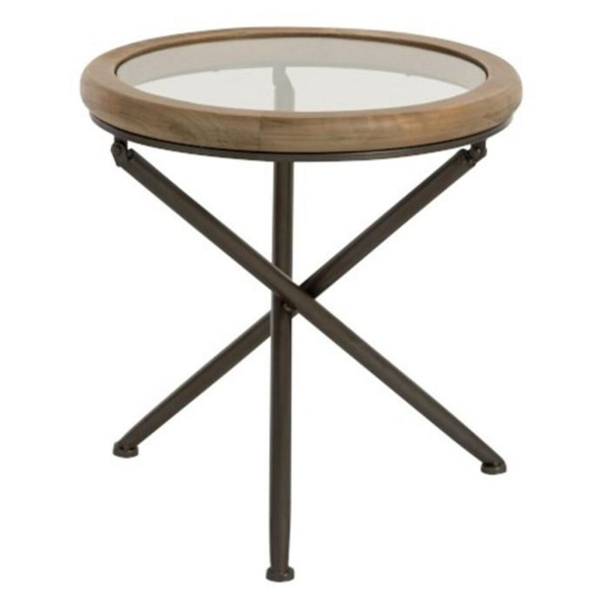 Paris Prix Table d'Appoint Ronde  Bruxelles  52cm Naturel