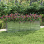 Voir la diapositive 1 : VIDAXL Lit sureleve de jardin 240x40x77 cm Acier galvanise Argente