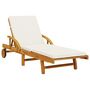 Voir la diapositive 4 : VIDAXL Chaises longues lot de 2 avec coussins 200x68x83 cm bois acacia