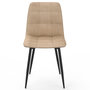 Voir la diapositive 3 : ID MARKET Lot de 6 chaises MILA en velours taupe pour salle à manger