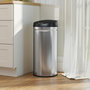 Voir la diapositive 2 : HOMCOM Poubelle automatique 42L capteur de mouvement acier inox
