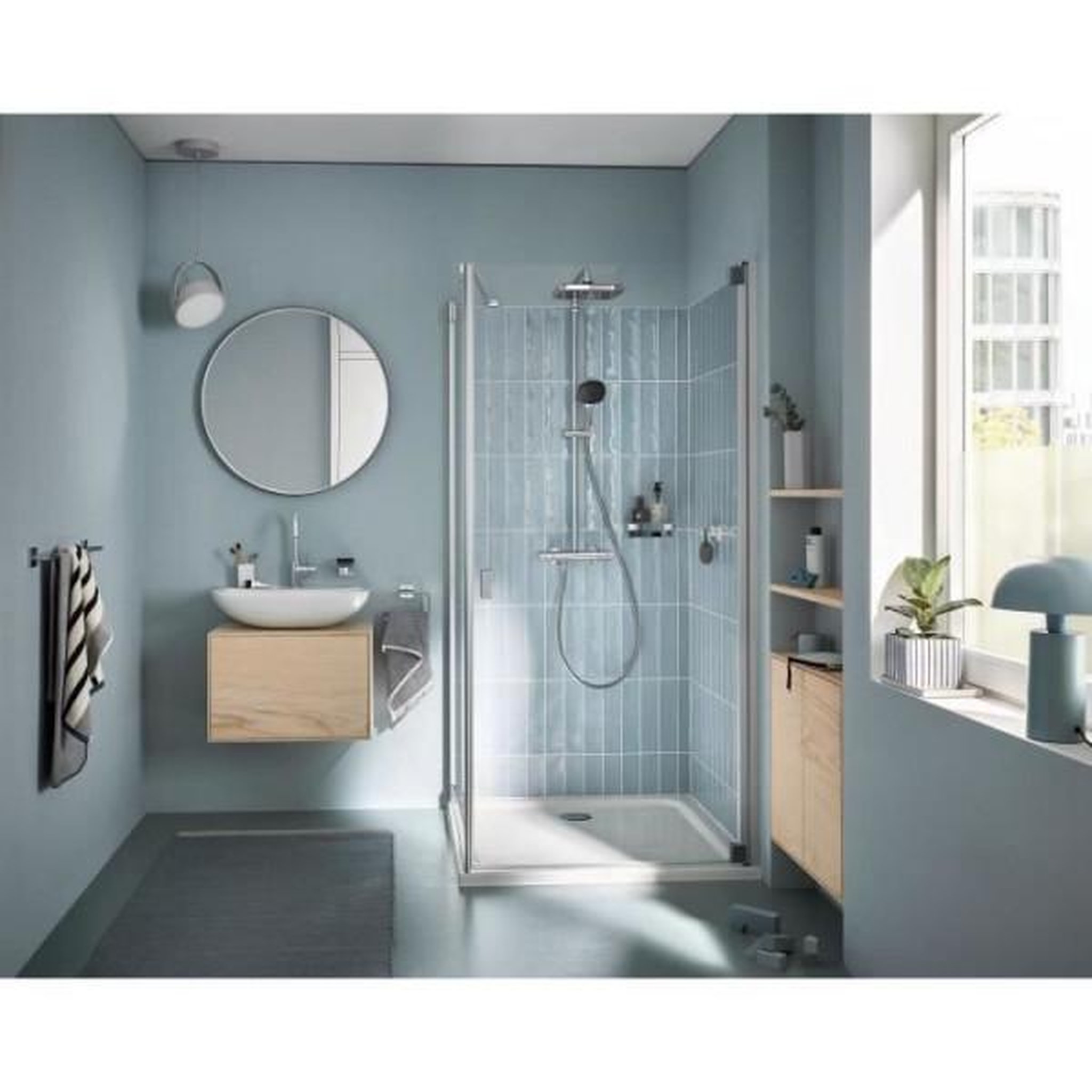 Voir la diapositive 2 : Grohe Colonne de douche avec mitigeur thermostatique - economie d'eau - grohe vitalio comfort 250 - chromé - 26696001
