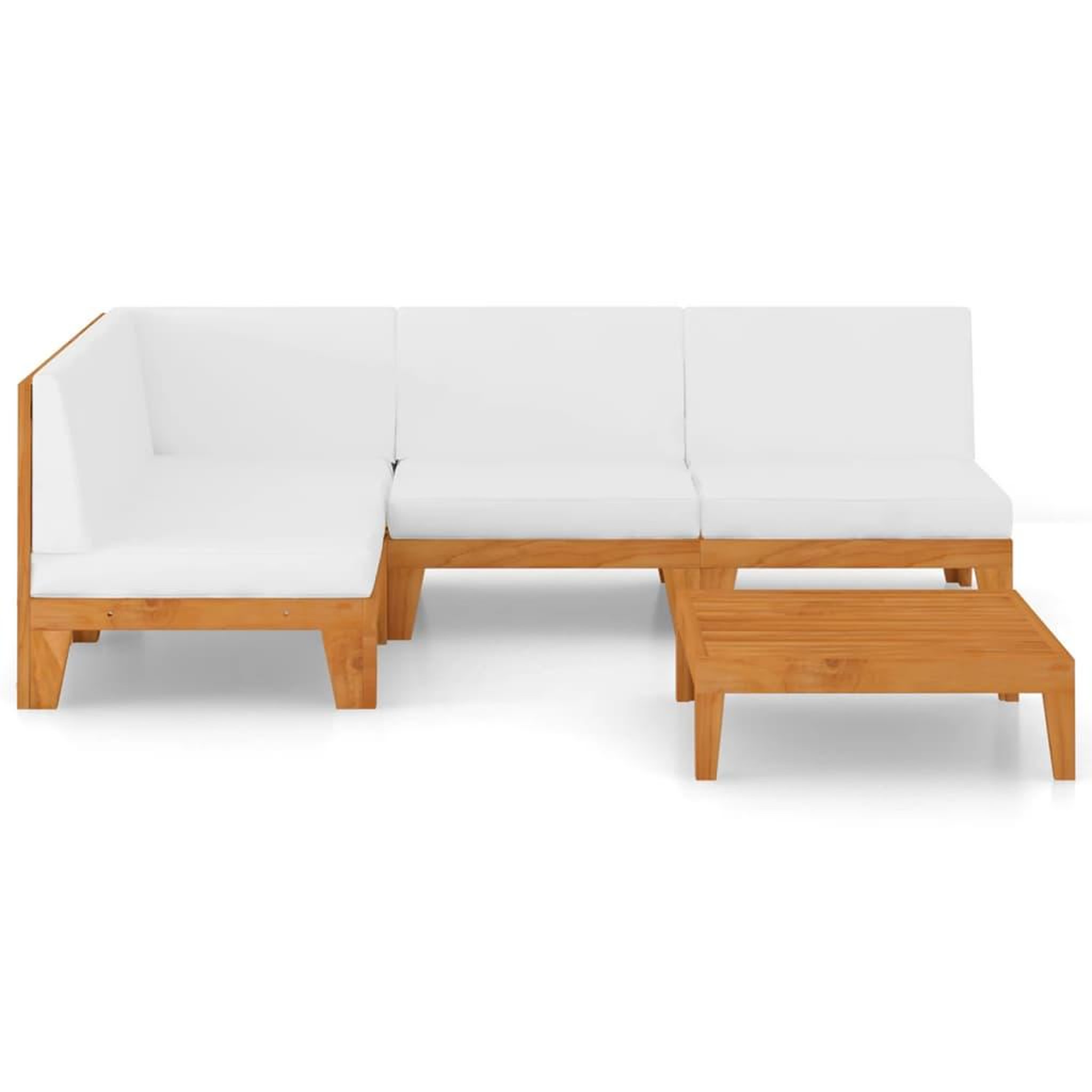 Voir la diapositive 3 : VIDAXL Salon de jardin 5 pcs avec coussins Bois d'acacia solide