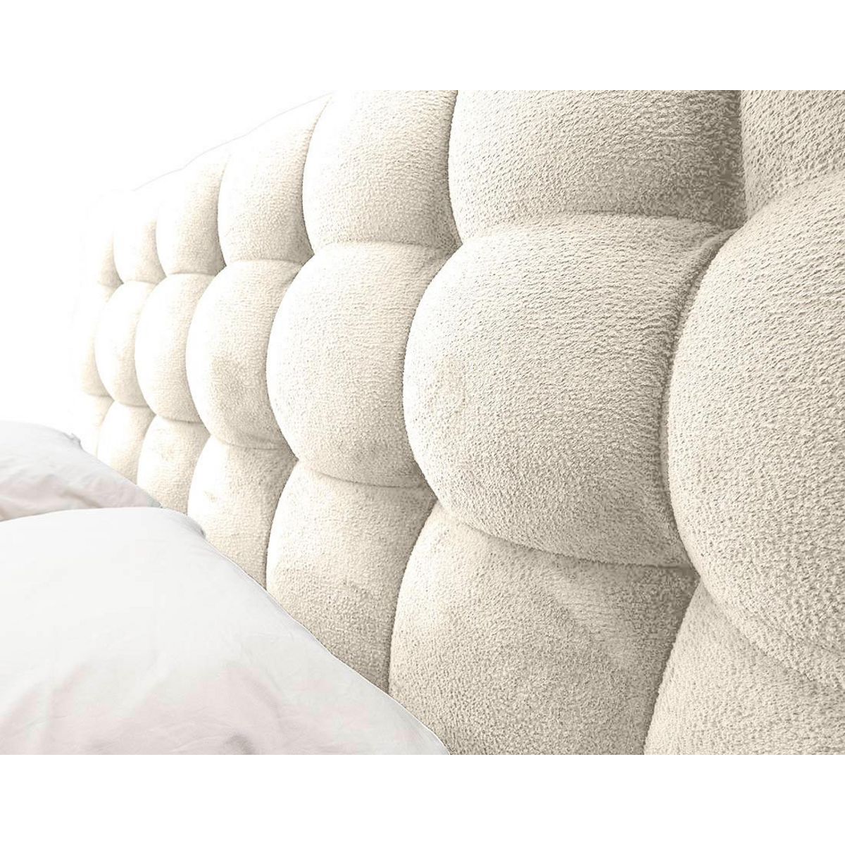 LISA DESIGN Sohan - lit coffre - 160x200 - en tissu bouclette - sommier inclus