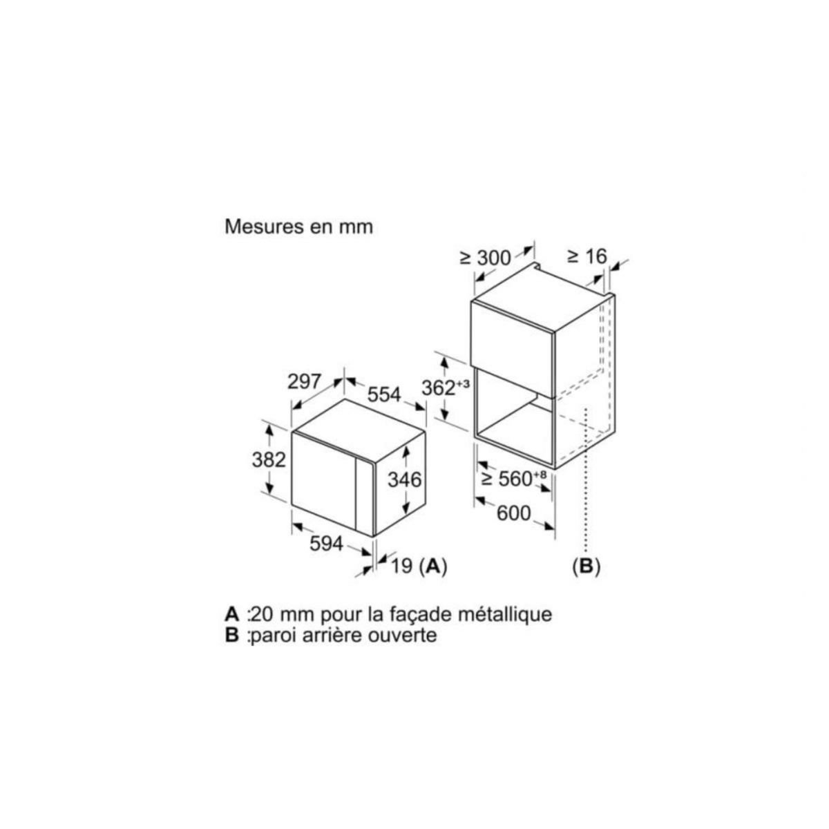 Neff Micro-ondes solo encastrable 20l 800w noir - HLAWD23N1F