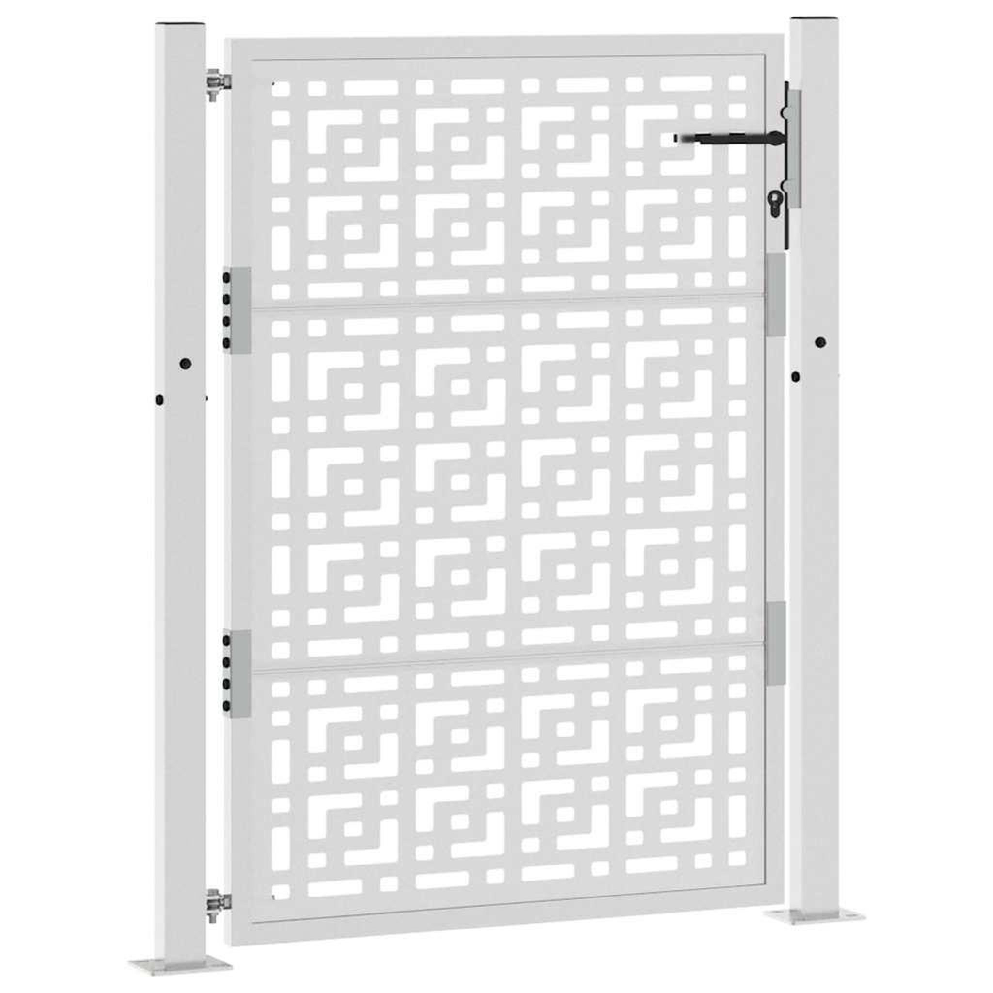 Voir la diapositive 3 : VIDAXL Porte de jardin acier resistant aux intemperies design croise