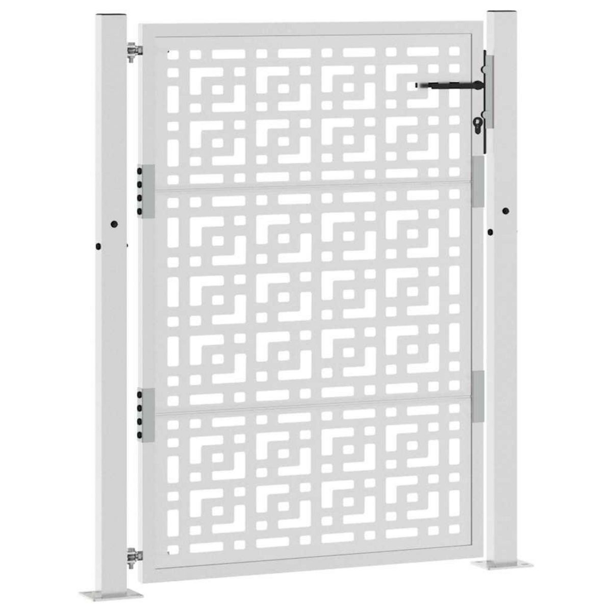 VIDAXL Porte de jardin acier resistant aux intemperies design croise