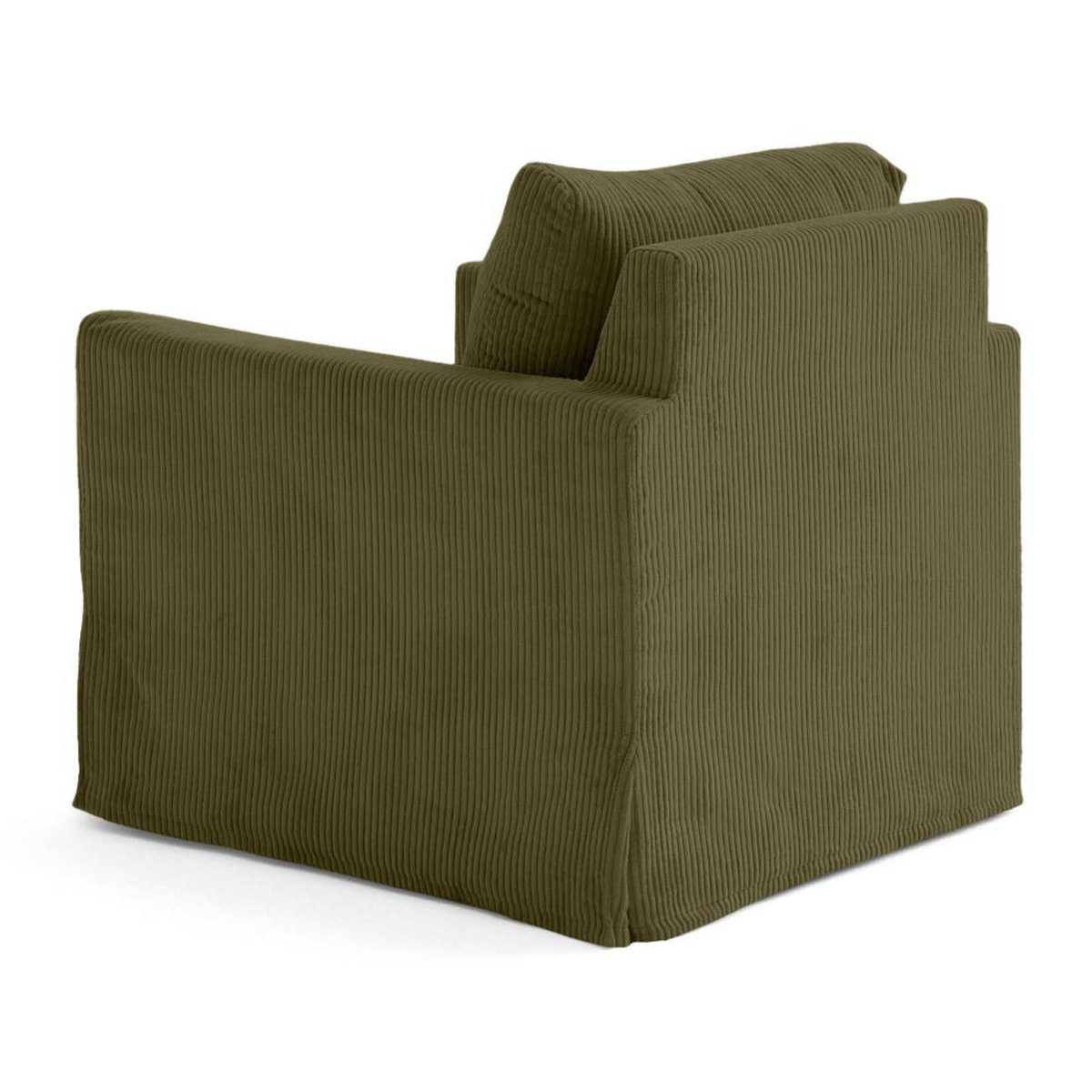 LISA DESIGN Serena - fauteuil déhoussable en velours côtelé