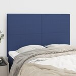 VIDAXL Tetes de lit 4 pcs Bleu 72x5x78/88 cm Tissu