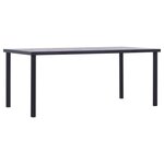 VIDAXL Table a manger Noir et gris beton 180x90x75 cm MDF