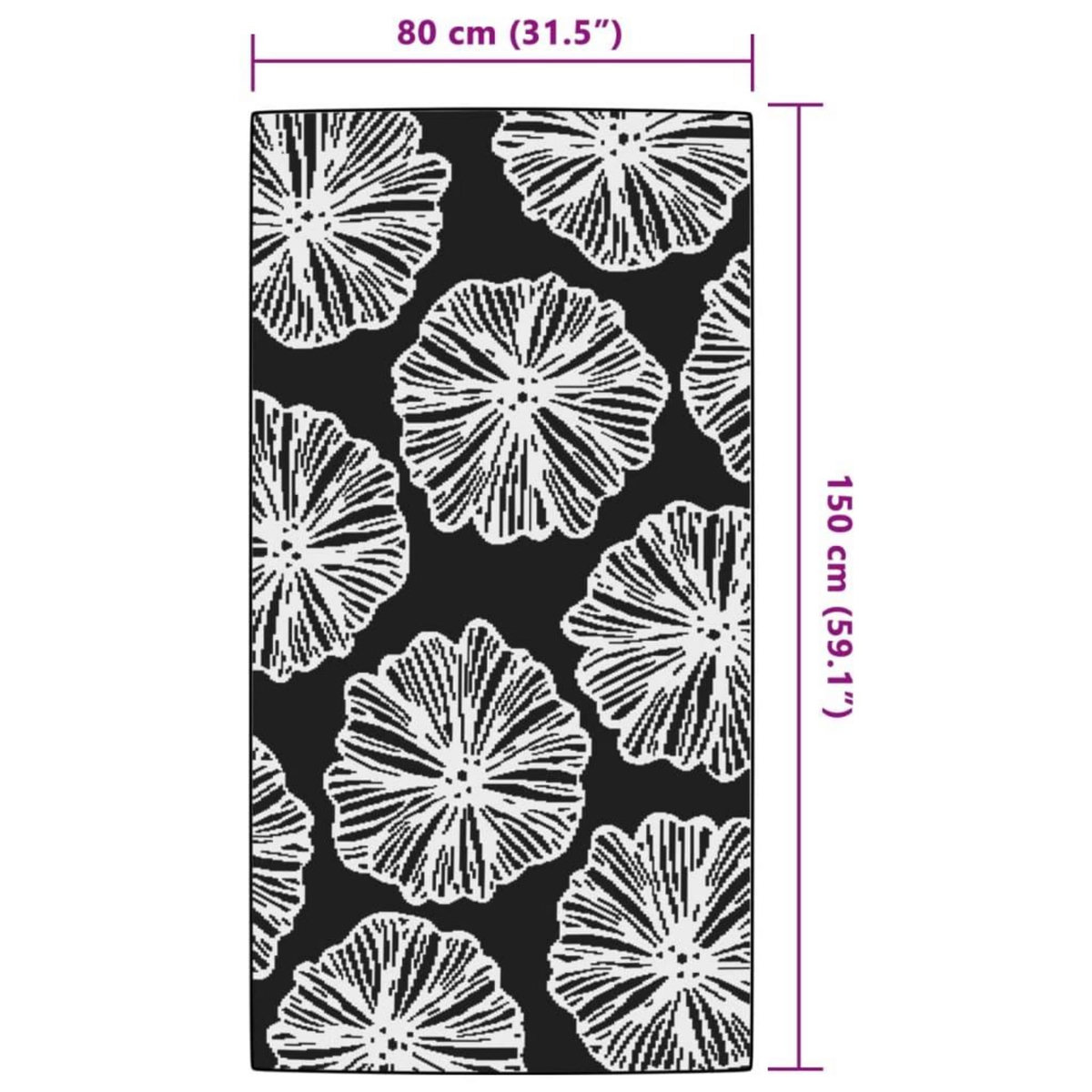 VIDAXL Tapis d'exterieur ARAKIL vert 80x150 cm PP