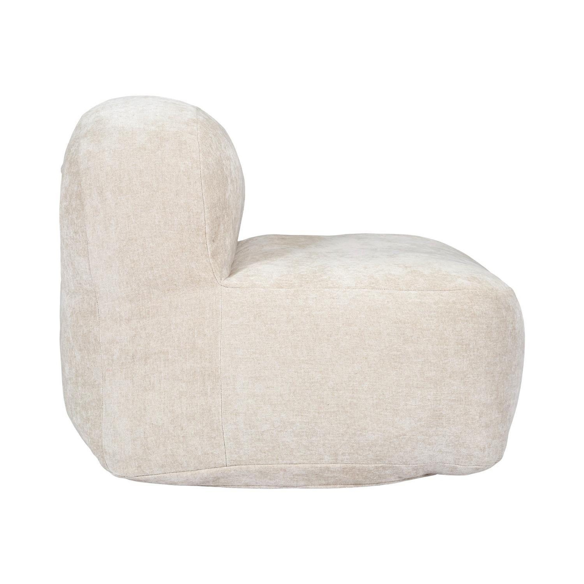 Voir la diapositive 4 : The Home Deco Factory Fauteuil compressé en tissu doux sans montage AUSTIN - Beige
