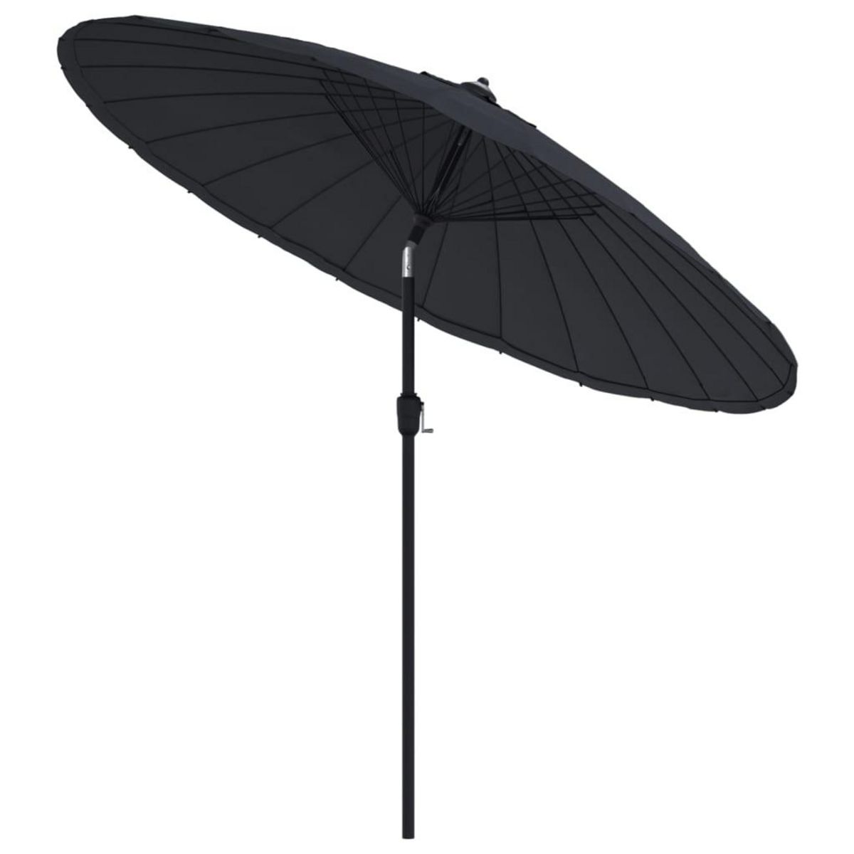VIDAXL Parasol d'exterieur avec mat en aluminium 270 cm noir