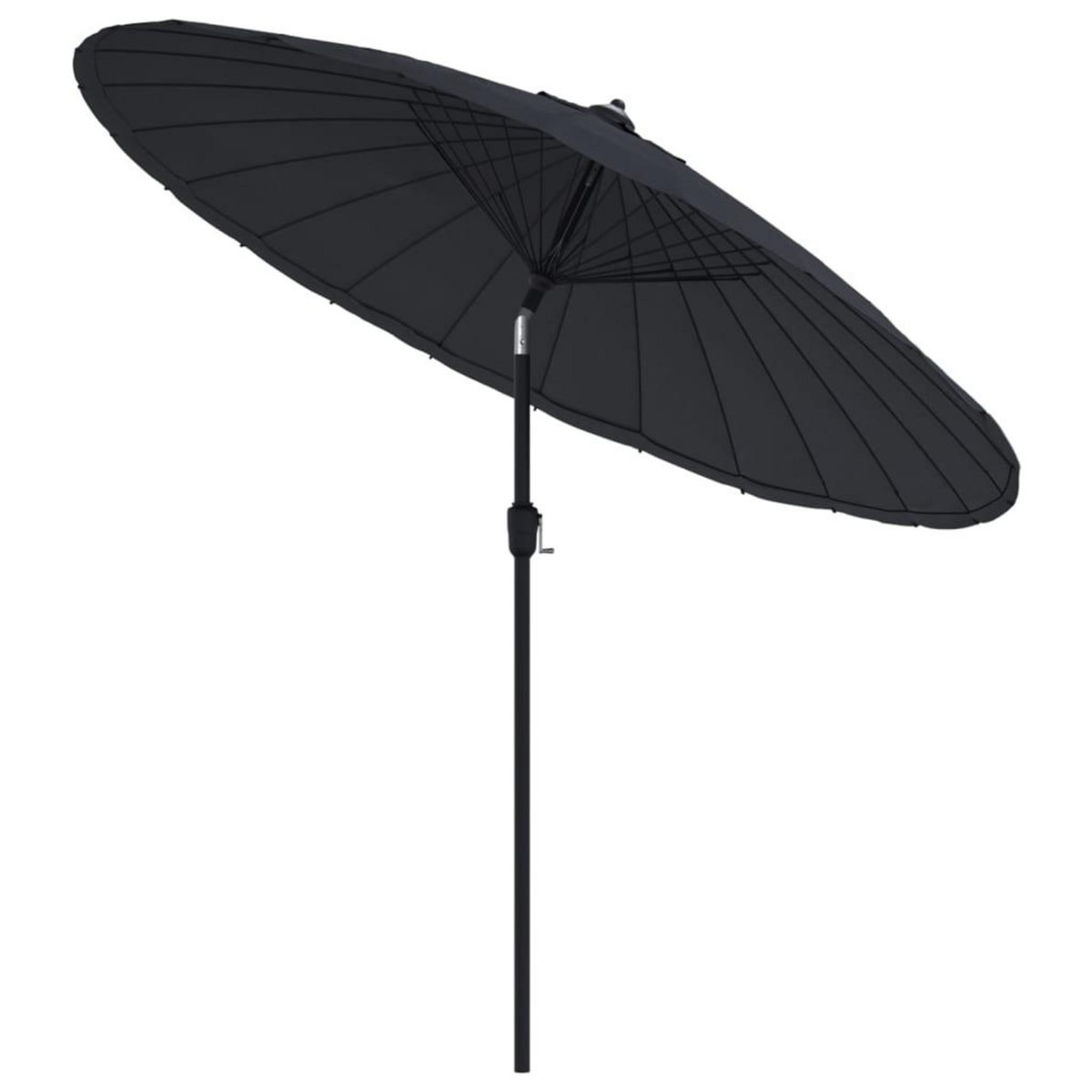 VIDAXL Parasol d'exterieur avec mat en aluminium 270 cm noir
