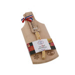 Jean dubost Planche à découper en bois + couteau 25.5 cm - AP036425D39002