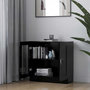 Voir la diapositive 3 : VIDAXL Armoire a vitrine noir 82,5x30,5x80 cm Bois d'ingenierie