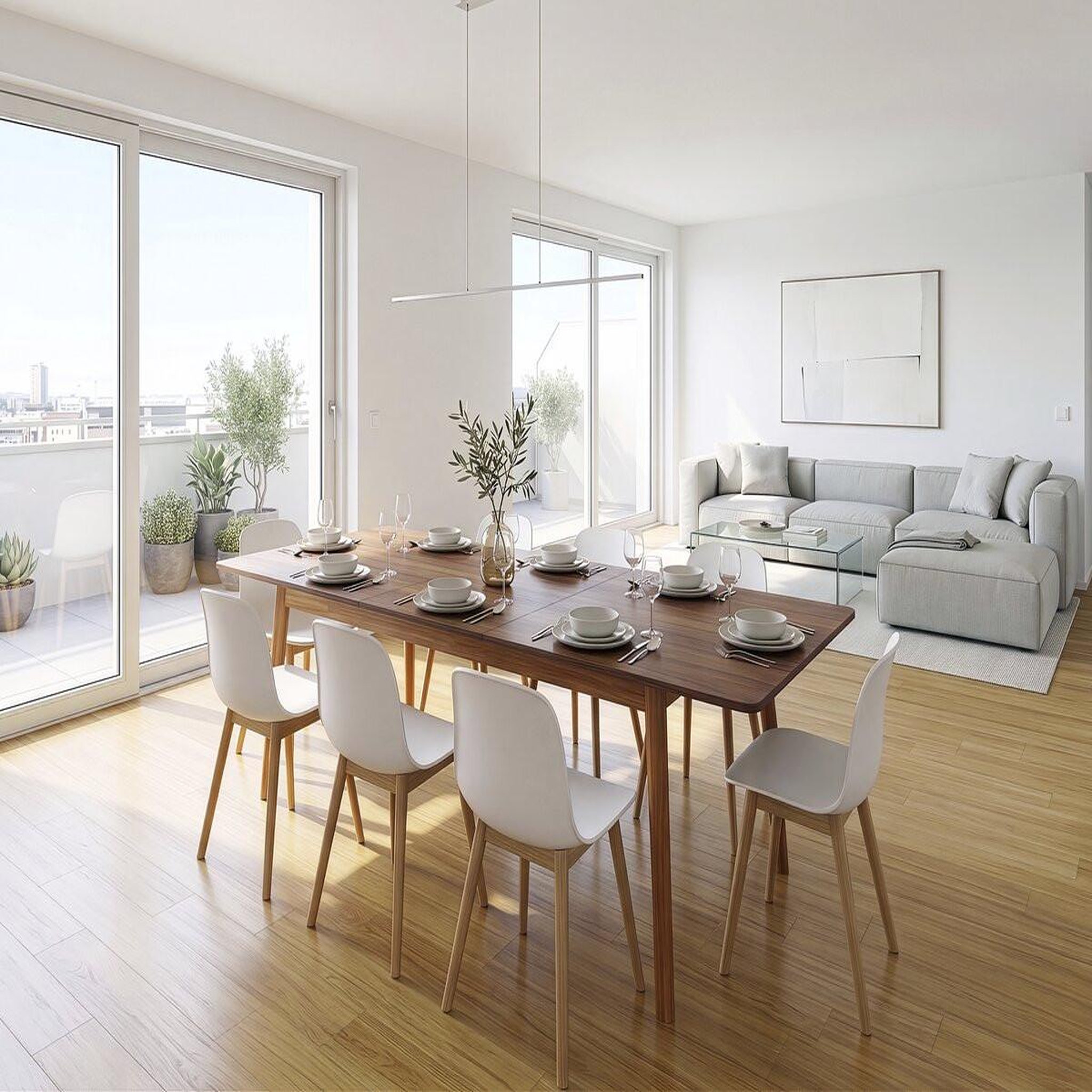 Voir la diapositive 2 : Habitat et Jardin Table repas extensible en bois 160/210 cm  Prisma  - 8 places - Marron