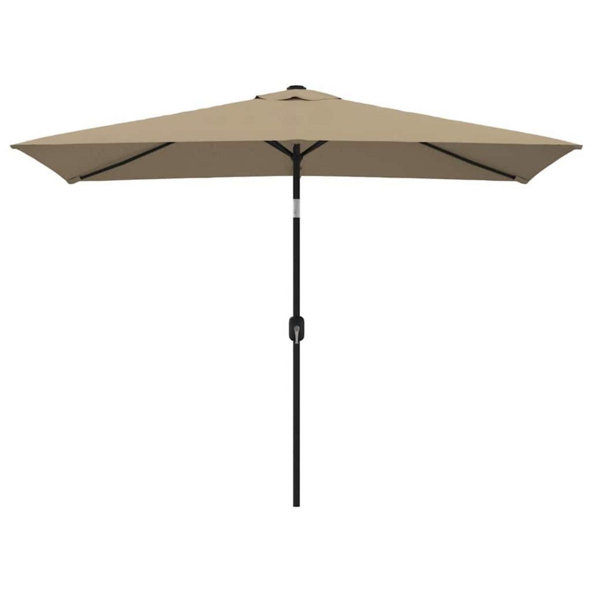 VIDAXL Parasol d'exterieur avec mat en metal 300x200 cm taupe