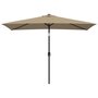 Voir la diapositive 2 : VIDAXL Parasol d'exterieur avec mat en metal 300x200 cm taupe