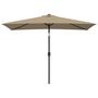 Voir la diapositive 2 : VIDAXL Parasol d'exterieur avec mat en metal 300x200 cm taupe