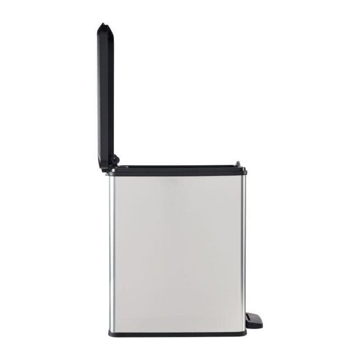 CURVER Poubelle Slim - SLIM BIN - CURVER - 25L - Design compact - 41 x 27 x 55 cm - Gris métallisé